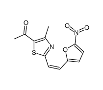 1-[4-methyl-2-[(E)-2-(5-nitrofuran-2-yl)ethenyl]-1,3-thiazol-5-yl]ethanone结构式