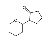 2-(Tetrahydro-2H-pyran-2-yl)-1-cyclopentanon结构式