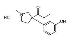 1-[3-(3-hydroxyphenyl)-1-methylpyrrolidin-3-yl]propan-1-one,hydrochloride Structure