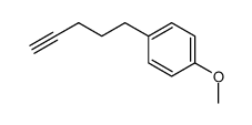 1-methoxy-4-pent-4-ynylbenzene结构式