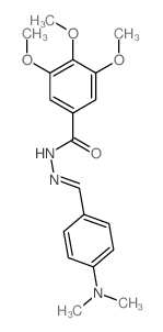 N-[(4-dimethylaminophenyl)methylideneamino]-3,4,5-trimethoxy-benzamide structure
