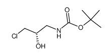 tert-butyl (2S)-3-chloro-2-hydroxypropylcarbamate structure