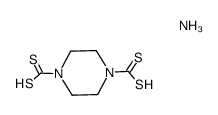 Piperazine-1,4-dicarbodithioic acid; compound with ammonia Structure