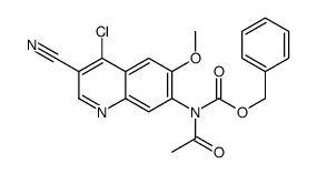 Benzyl acetyl(4-chloro-3-cyano-6-methoxy-7-quinolinyl)carbamate Structure