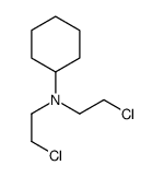 N,N-bis(2-chloroethyl)cyclohexanamine结构式