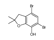 4,6-dibromo-2,2-dimethyl-3H-1-benzofuran-7-ol Structure