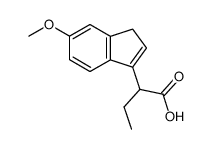 2-(6-methoxy-1H-inden-3-yl)butanoic acid结构式