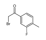 2-Bromo-1-(3-fluoro-4-methylphenyl)ethanone Structure