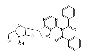 N-benzoyl-N-[9-[(2R,3R,4S,5R)-3,4-dihydroxy-5-(hydroxymethyl)oxolan-2-yl]purin-6-yl]benzamide结构式