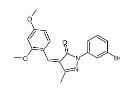 (4E)-2-(3-bromophenyl)-4-[(2,4-dimethoxyphenyl)methylidene]-5-methylpyrazol-3-one Structure