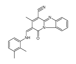 (2E)-2-[(2,3-dimethylanilino)methylidene]-3-methyl-1-oxopyrido[1,2-a]benzimidazole-4-carbonitrile Structure