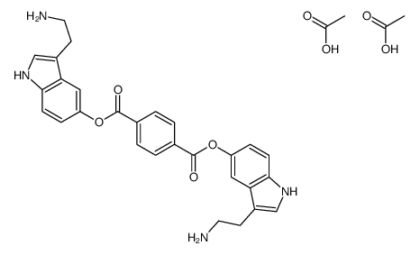 acetic acid,bis[3-(2-aminoethyl)-1H-indol-5-yl] benzene-1,4-dicarboxylate结构式