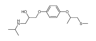 1-Isopropylamino-3-[4-(1-methyl-2-methylsulfanyl-ethoxy)-phenoxy]-propan-2-ol结构式