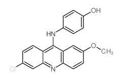 4-[(6-chloro-2-methoxy-acridin-9-yl)amino]phenol结构式