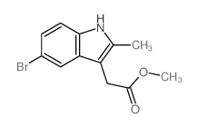 1H-Indole-3-aceticacid, 5-bromo-2-methyl-, methyl ester Structure