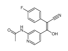 (Z)-N-(4-(2-cyano-2-(4-fluorophenyl)-1-hydroxyvinyl)pyridin-2-yl)acetamide结构式