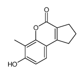 7-hydroxy-6-methyl-2,3-dihydrocyclopenta[c]chromen-4(1H)-one结构式