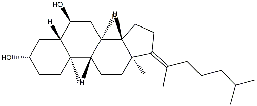 5α-Cholest-17(20)-ene-3β,6α-diol结构式