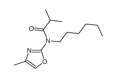 N-hexyl-2-methyl-N-(4-methyl-1,3-oxazol-2-yl)propanamide结构式