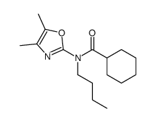 N-butyl-N-(4,5-dimethyl-1,3-oxazol-2-yl)cyclohexanecarboxamide结构式