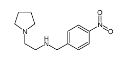 N-[(4-nitrophenyl)methyl]-2-pyrrolidin-1-ylethanamine结构式