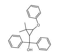 3-Phenoxy-2,2-dimethyl-cyclopropyl-diphenyl-methanol结构式