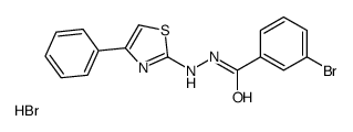 3-bromo-N'-(4-phenyl-1,3-thiazol-2-yl)benzohydrazide,hydrobromide Structure