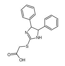 2-[(4,5-diphenyl-4,5-dihydro-1H-imidazol-2-yl)sulfanyl]acetic acid结构式