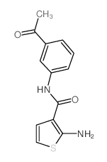 3-Thiophenecarboxamide,N-(3-acetylphenyl)-2-amino-(9CI) Structure