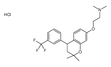 2-[[2,2-dimethyl-4-[3-(trifluoromethyl)phenyl]-3,4-dihydrochromen-7-yl]oxy]-N,N-dimethylethanamine,hydrochloride Structure
