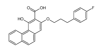2-(3-(4-fluorophenyl)propoxy)-4-hydroxyphenanthrene-3-carboxylic acid Structure