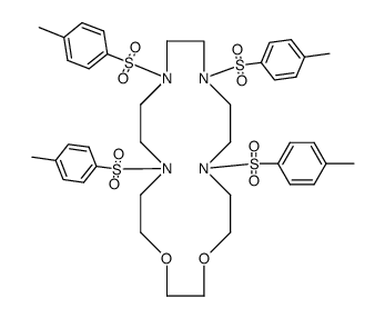 7,10,13,16-tetrakis-(toluene-4-sulfonyl)-1,4-dioxa-7,10,13,16-tetraaza-cyclooctadecane Structure