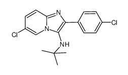 N-tert-butyl-6-chloro-2-(4-chlorophenyl)imidazo[1,2-a]pyridin-3-amine structure