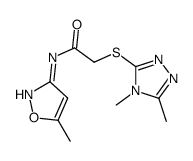 Acetamide, 2-[(4,5-dimethyl-4H-1,2,4-triazol-3-yl)thio]-N-(5-methyl-3-isoxazolyl)- (9CI) Structure