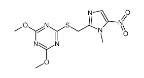 2,4-dimethoxy-6-(1-methyl-5-nitro-1H-imidazol-2-ylmethylsulfanyl)-[1,3,5]triazine Structure