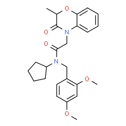 4H-1,4-Benzoxazine-4-acetamide,N-cyclopentyl-N-[(2,4-dimethoxyphenyl)methyl]-2,3-dihydro-2-methyl-3-oxo-(9CI) structure