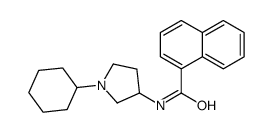 N-(1-cyclohexylpyrrolidin-3-yl)naphthalene-1-carboxamide结构式