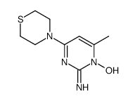 1-hydroxy-6-methyl-4-thiomorpholin-4-ylpyrimidin-2-imine Structure