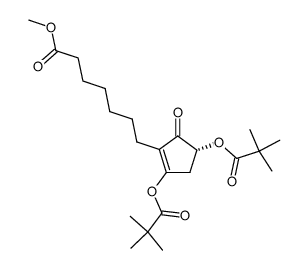 7-[(R)-2,4-Bis-(2,2-dimethyl-propionyloxy)-5-oxo-cyclopent-1-enyl]-heptanoic acid methyl ester Structure