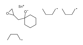 tributyl-[1-(oxiran-2-ylmethyl)cyclohexyl]oxystannane结构式