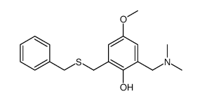 2-Benzylsulfanylmethyl-6-dimethylaminomethyl-4-methoxy-phenol Structure
