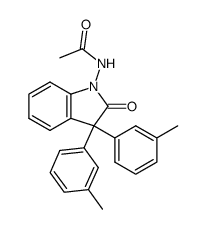 1-acetylamino-3,3-di-m-tolyl-1,3-dihydro-indol-2-one结构式