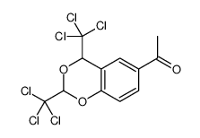 1-[2,4-bis(trichloromethyl)-4H-1,3-benzodioxin-6-yl]ethanone Structure
