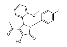 3-acetyl-1-(4-fluorophenyl)-4-hydroxy-2-(2-methoxyphenyl)-2H-pyrrol-5-one Structure