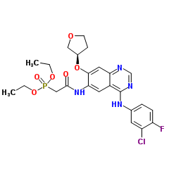 (R)-diethyl 2-(4-(3-chloro-4-fluorophenylamino)-7-(tetrahydrofuran-3-yloxy)quinazolin-6-ylamino)-2-oxo structure