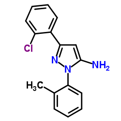 3-(2-CHLOROPHENYL)-1-O-TOLYL-1H-PYRAZOL-5-AMINE结构式