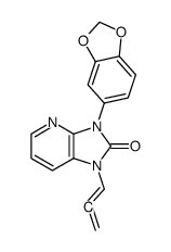 3-benzo[1,3]dioxol-5-yl-1-propadienyl-1,3-dihydro-imidazo[4,5-b]pyridin-2-one结构式