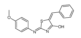 5-benzylidene-2-(4-methoxyanilino)-1,3-thiazol-4-one结构式