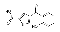 4-(2-hydroxybenzoyl)thiophene-2-carboxylic acid结构式