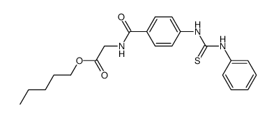 [4-(3-Phenyl-thioureido)-benzoylamino]-acetic acid pentyl ester结构式